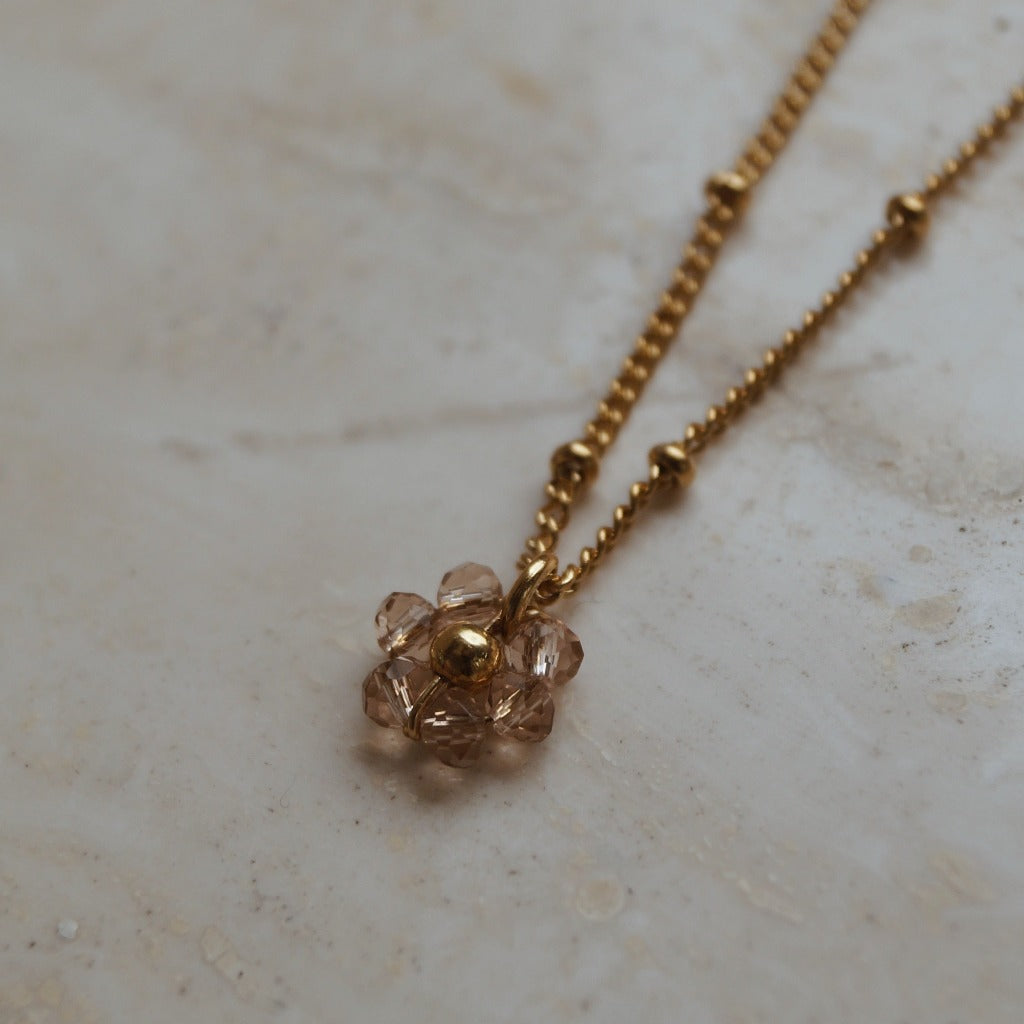 Ketting bloem, bloemenketting, gouden ketting