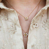 Gouden monogram ketting, Gouden naamketting, Gouden hanger met initialen