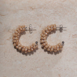 Facet Perfect Hoops Beige