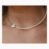 Pearly Heart Necklace