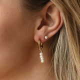 Pearly Gold Earrings