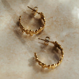 Flower Hoop Earrings