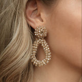 Beige Statement Earrings