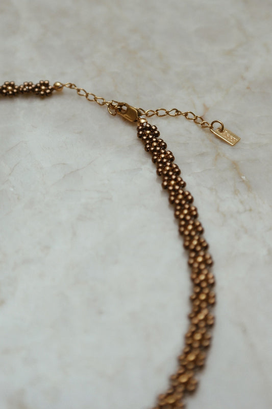 Brown Flower Necklace