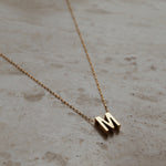 Gouden initiaal ketting, Initialen ketting goud, Gouden letterketting, Gepersonaliseerde initiaal ketting
