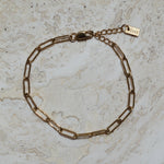Stoere gouden armband, subtiele gouden armband, chique gouden armband 