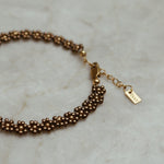 Handgemaakte stainless steel bloementjes armband van hoge kwaliteit miyuki rocailles in de kleur bruin.
