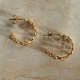 Heart hoop earrings