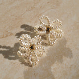 Pearl Flower Studs