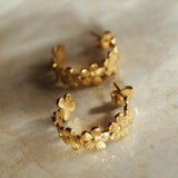 Flower Hoop Earrings