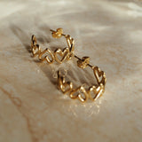 Heart hoop earrings