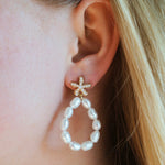 Sea Earrings. Zeesterren oorbellen. Zomerse oorbellen. Parel oorbellen. Vakantie oorbellen.