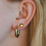 Klassieke gouden oorstekers, Gouden oorbellen met tijdloos design, Elegante gouden oorsieraden