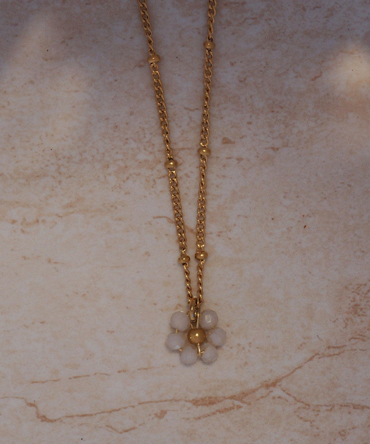 Facet Flower Necklace
