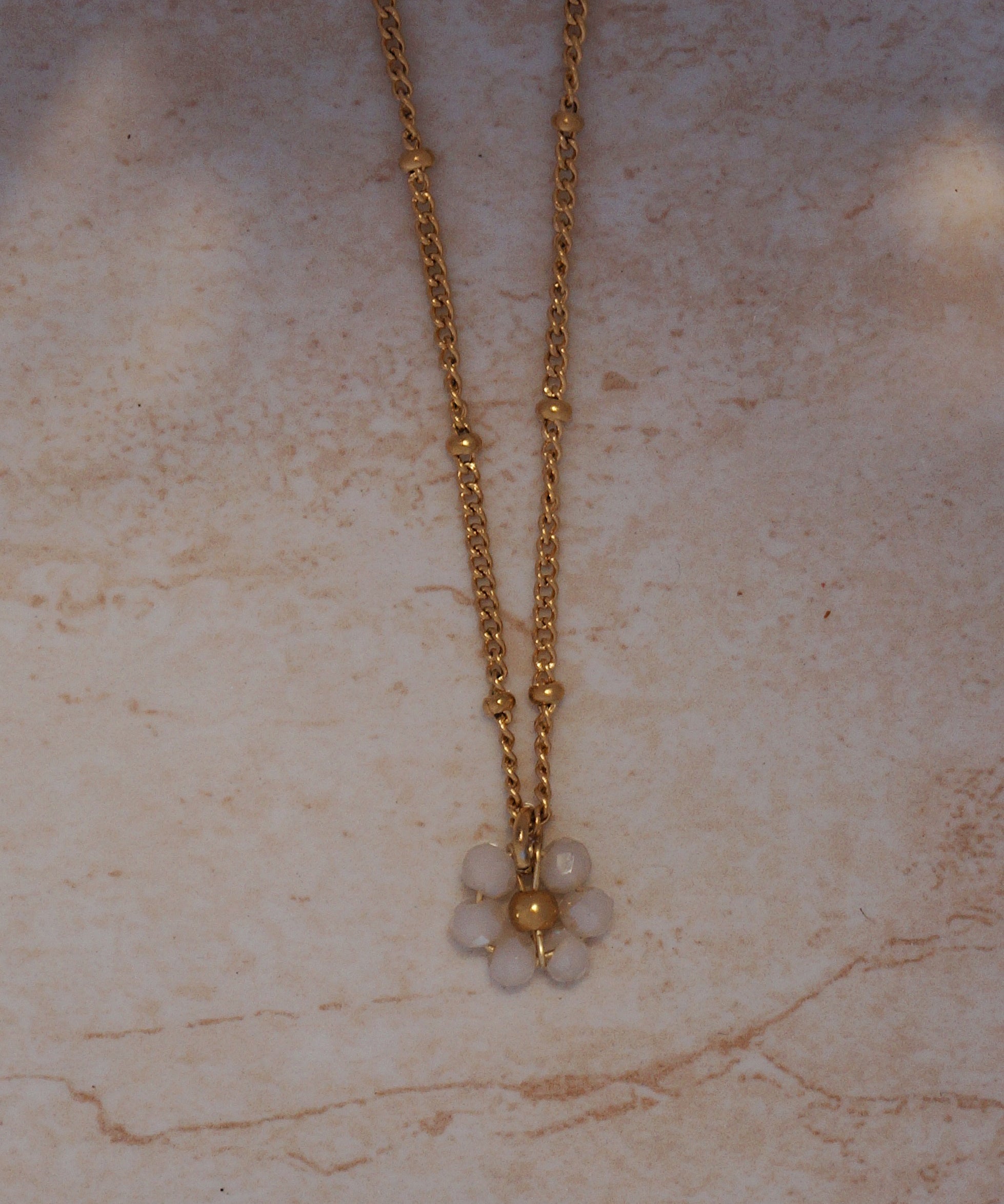 Facet Flower Necklace