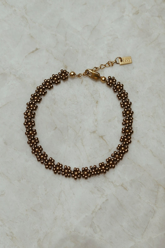 Brown Flower Bracelet