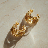 Golden Messy Hoops