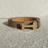 Taupe Lether Belt