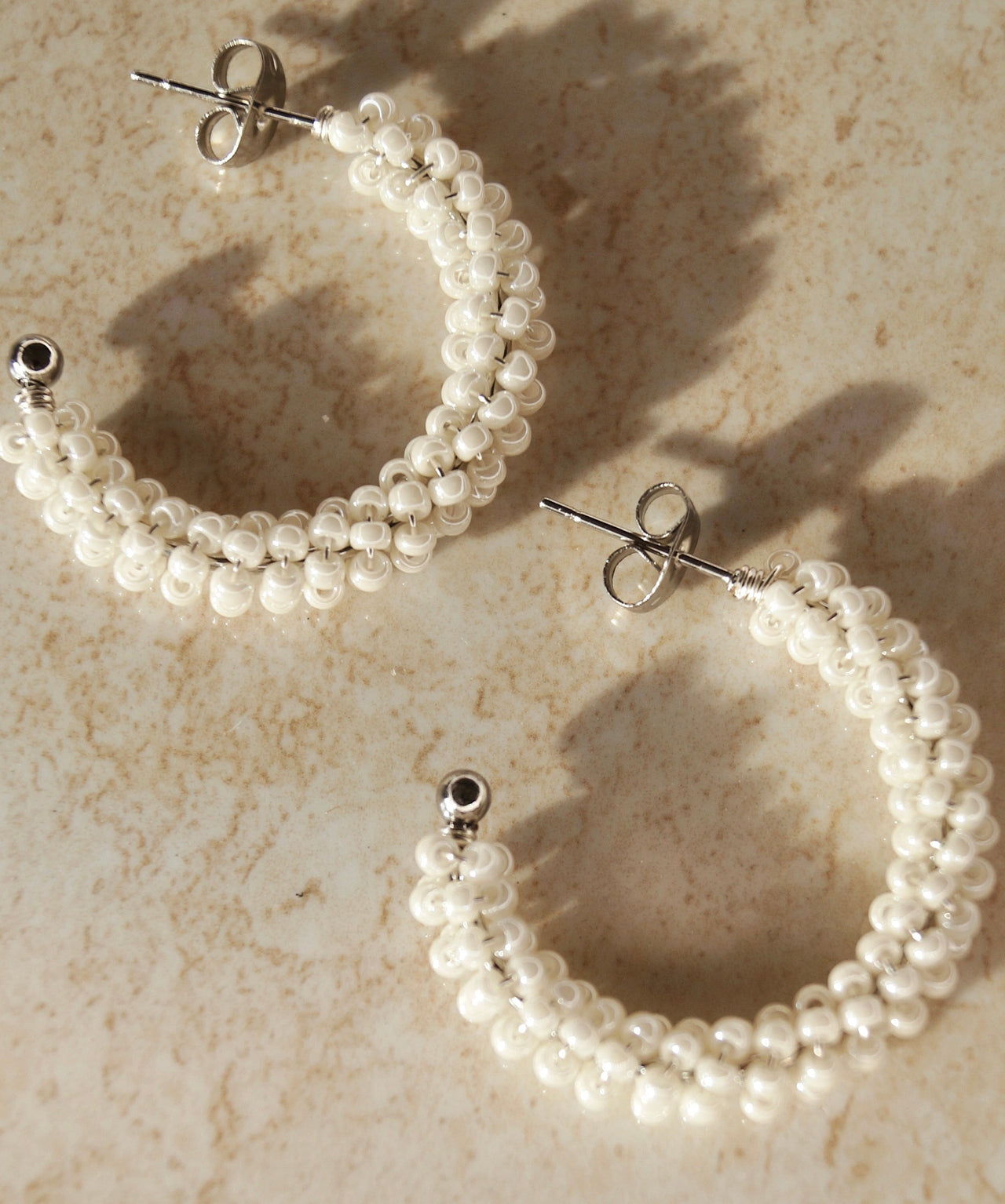 White Perfect Hoops