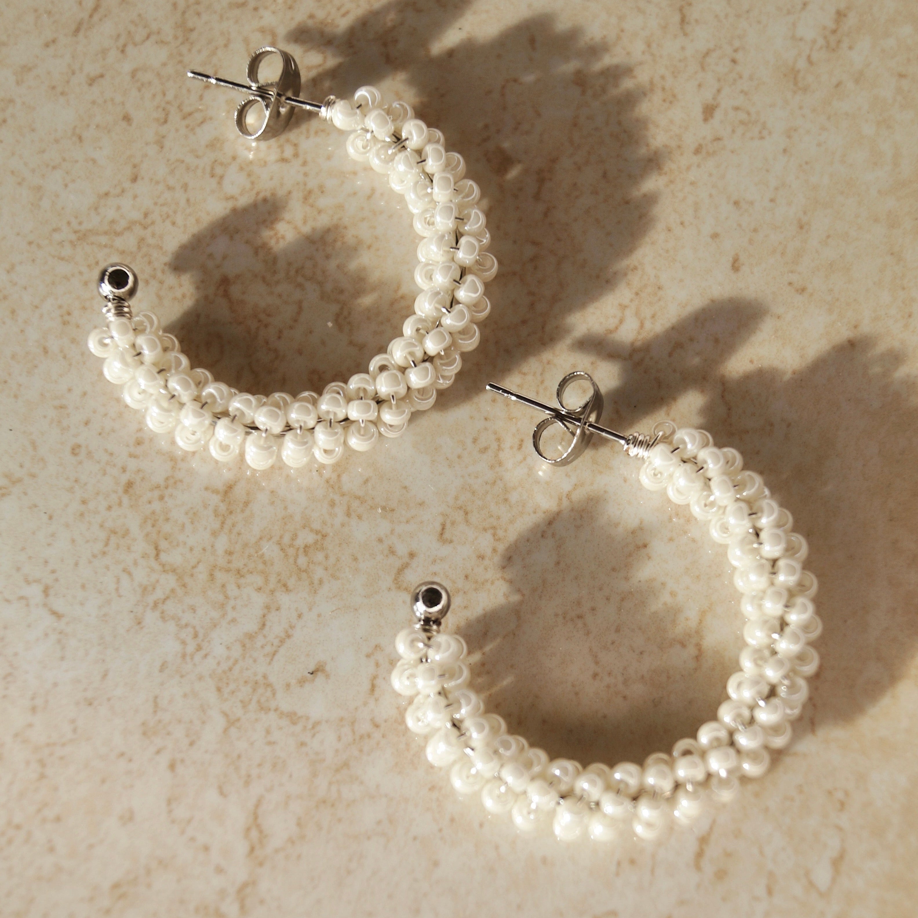 White Perfect Hoops