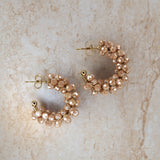 Facet Perfect Hoops Beige