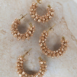 Facet Perfect Hoops Beige