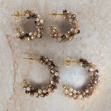 Facet Perfect Hoops Taupe