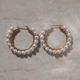 Roma Pearl Hoops