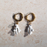 White Coral Earrings