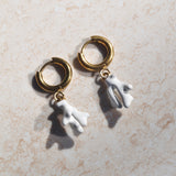 White Coral Earrings
