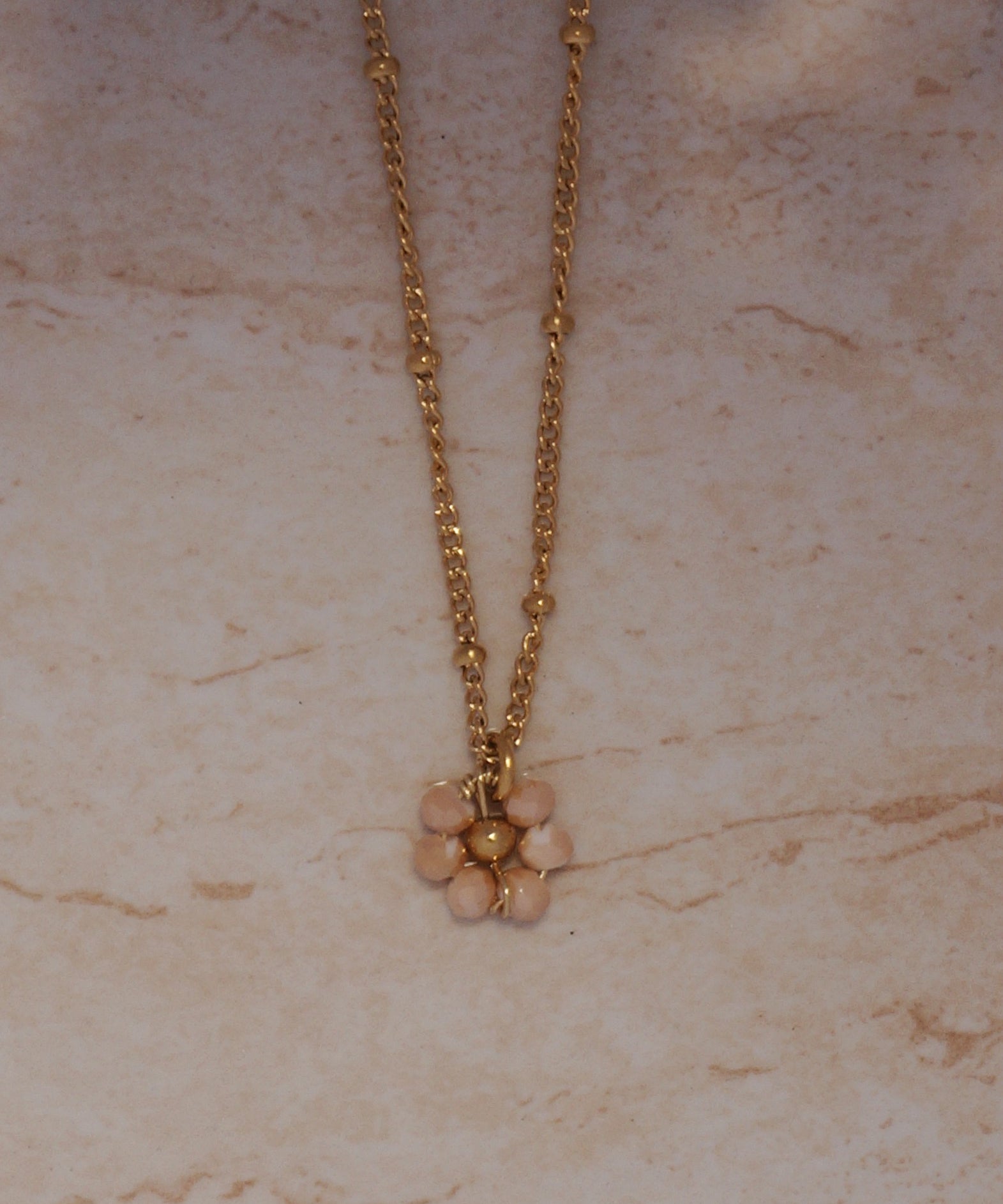Facet Flower Necklace