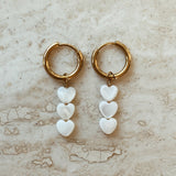 White Heart Earrings - ISSY Jewellery