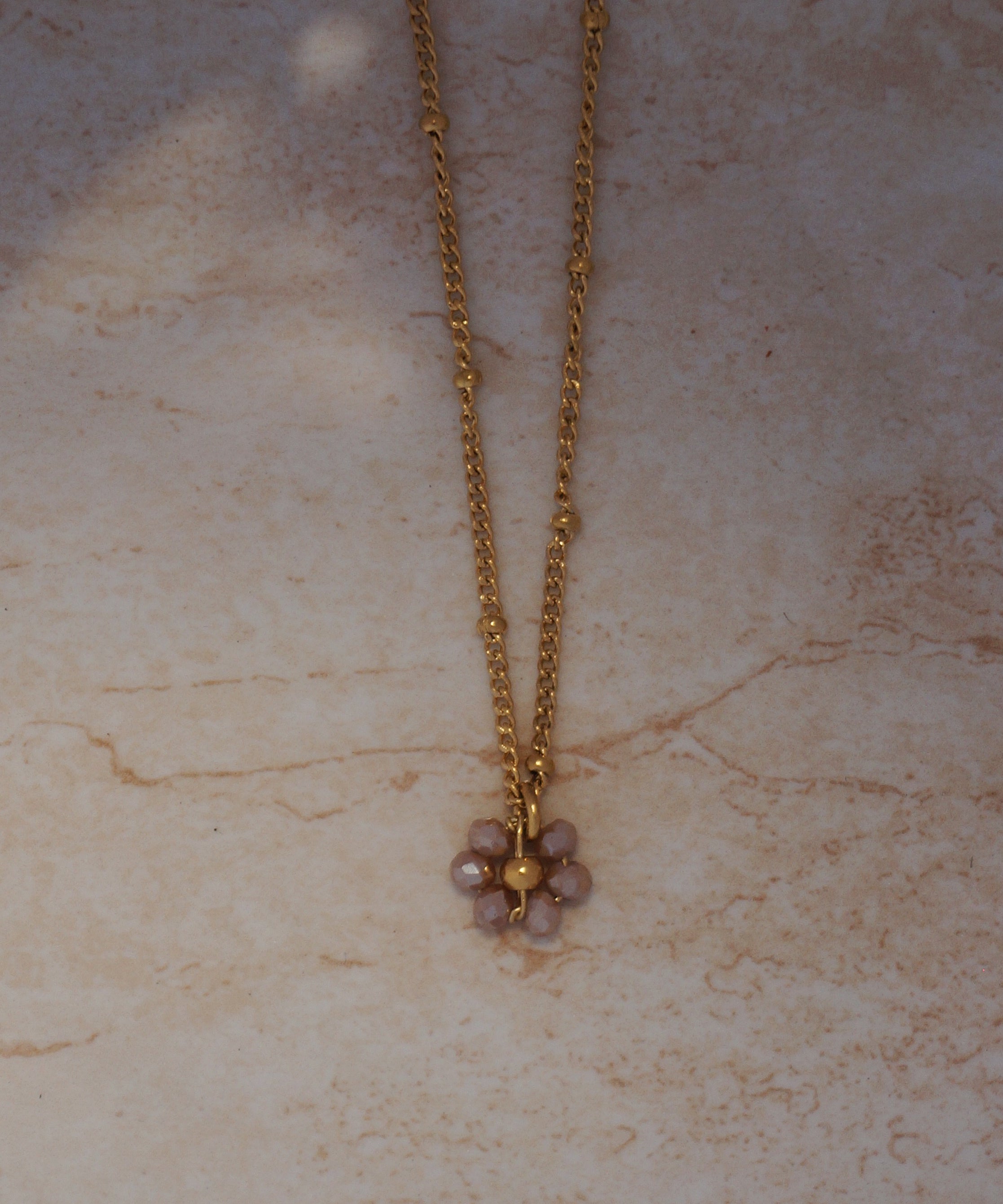 Facet Flower Necklace