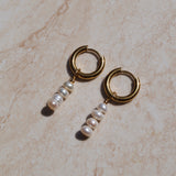 Pearly Gold Earrings