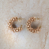 Facet Perfect Hoops Beige