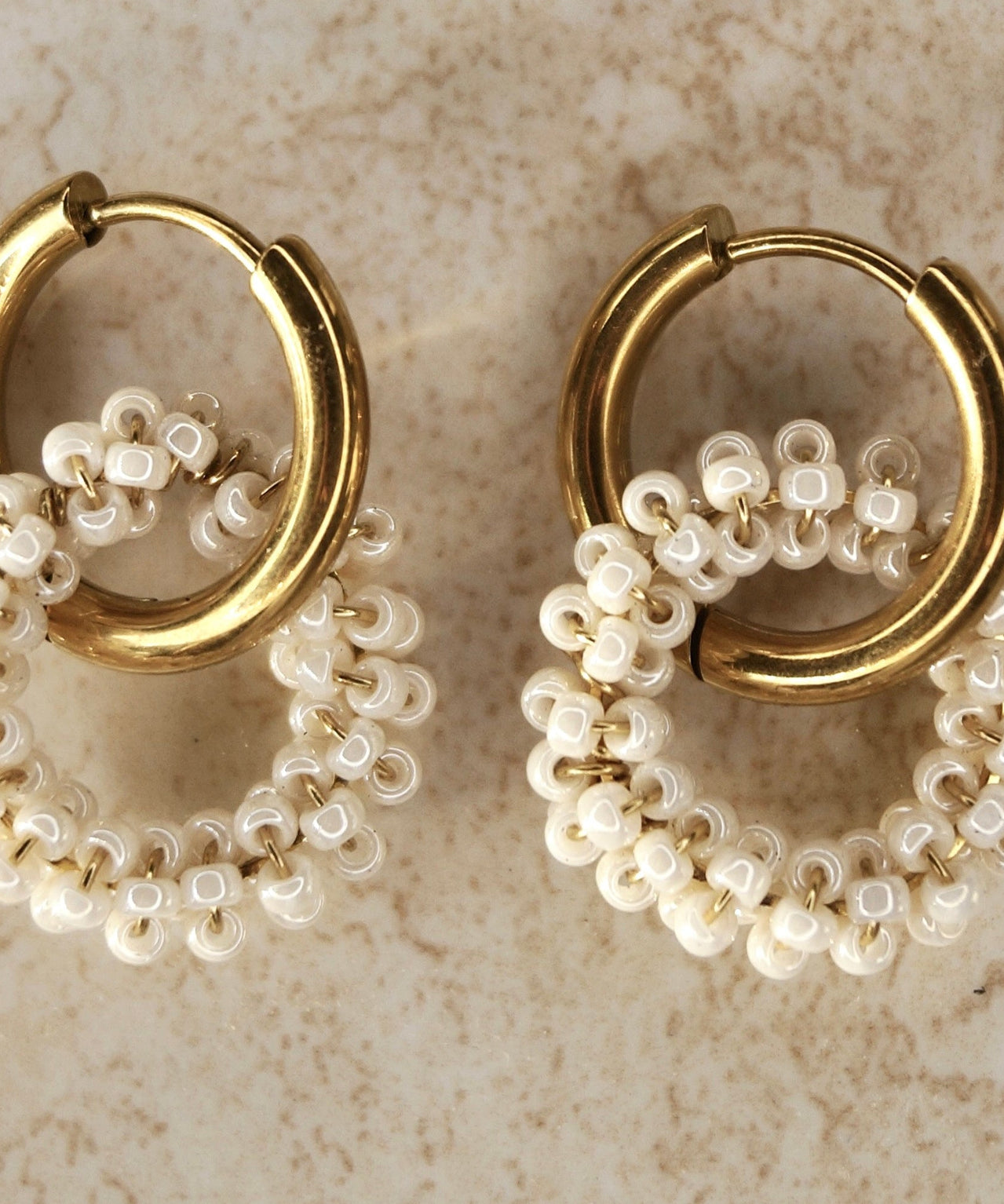White Olivia Earrings
