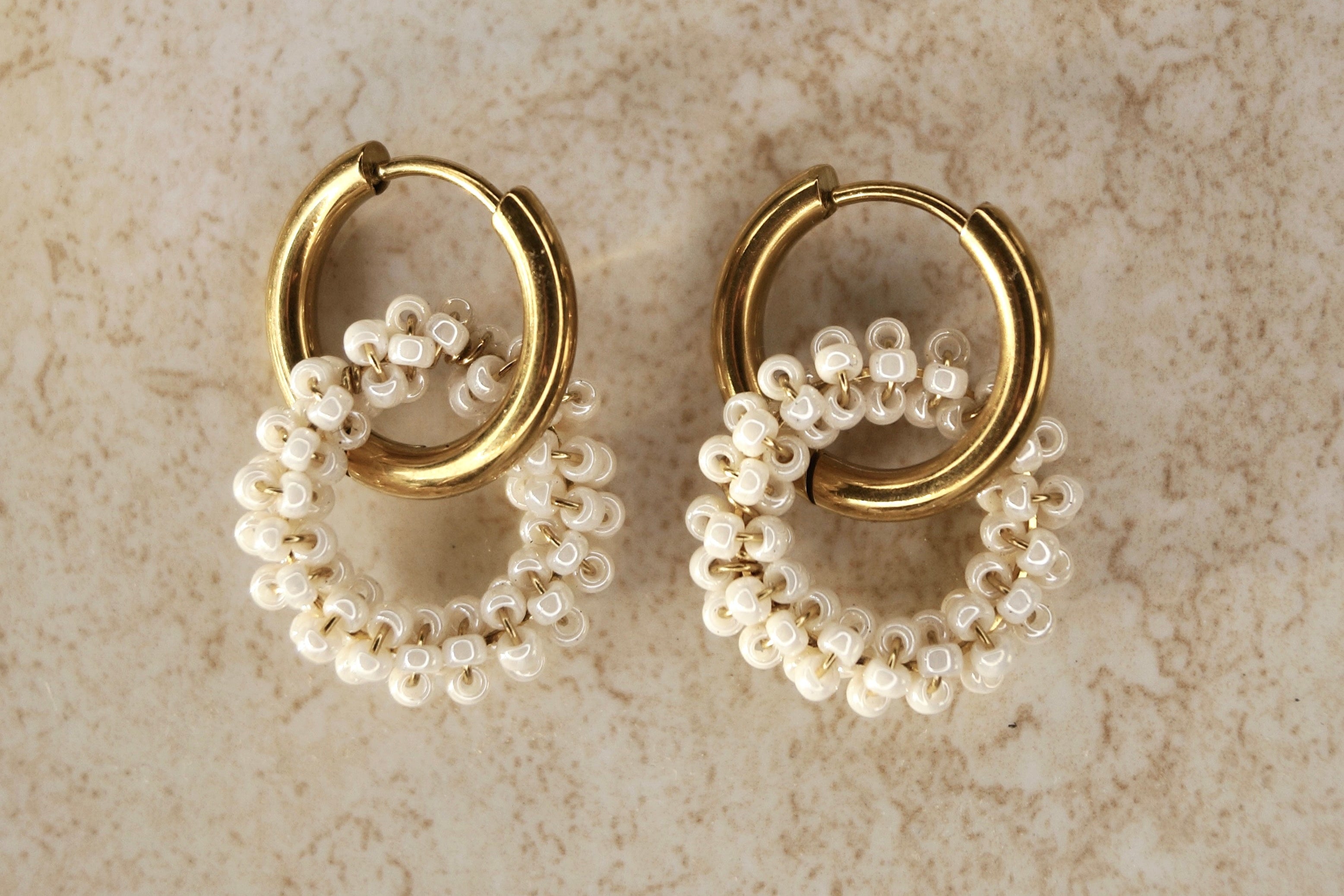 White Olivia Earrings