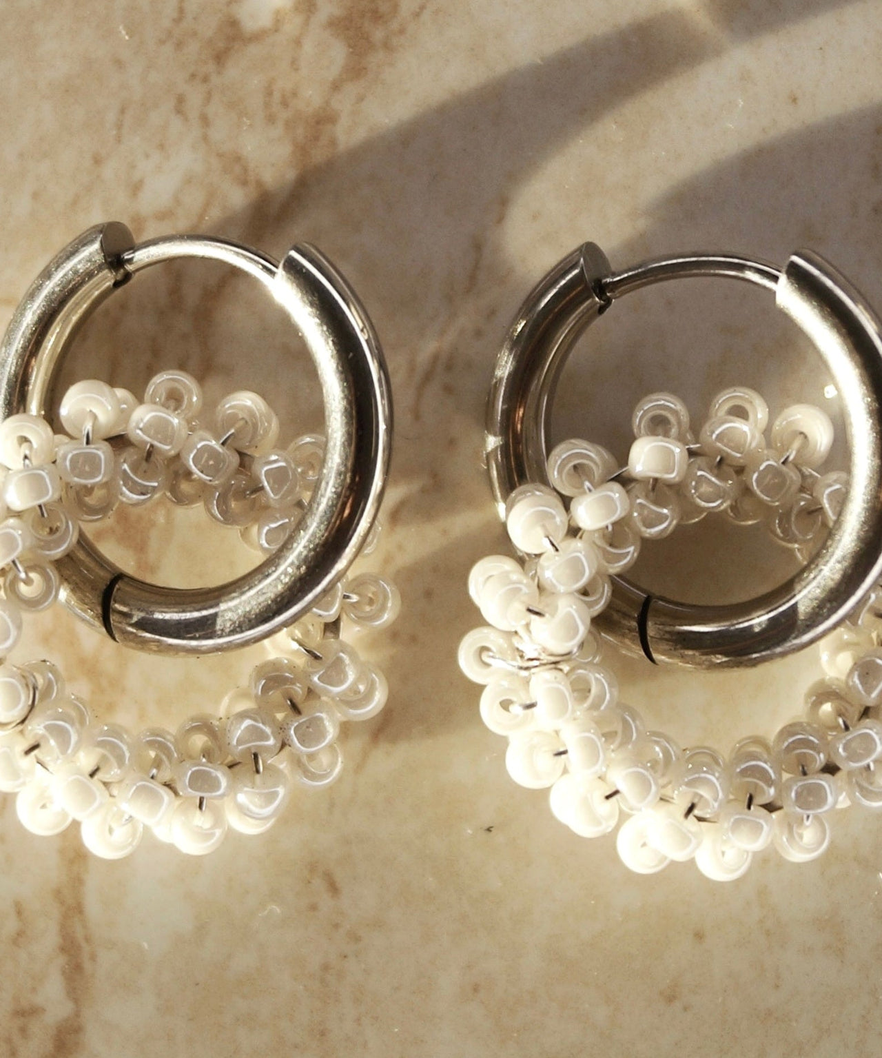 White Olivia Earrings