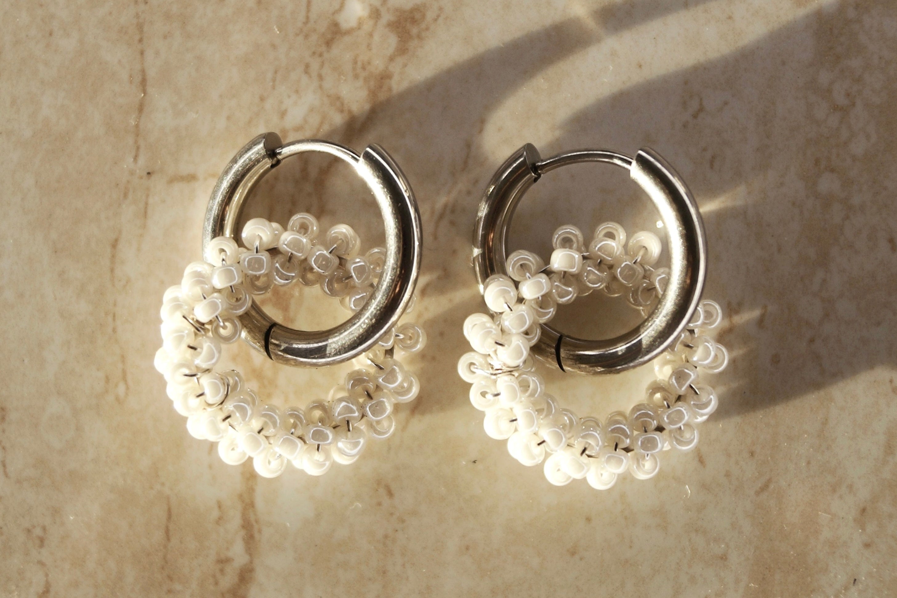 White Olivia Earrings
