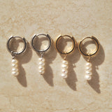 Pearly Gold Earrings