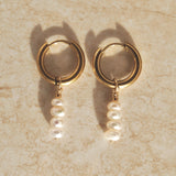 Pearly Gold Earrings