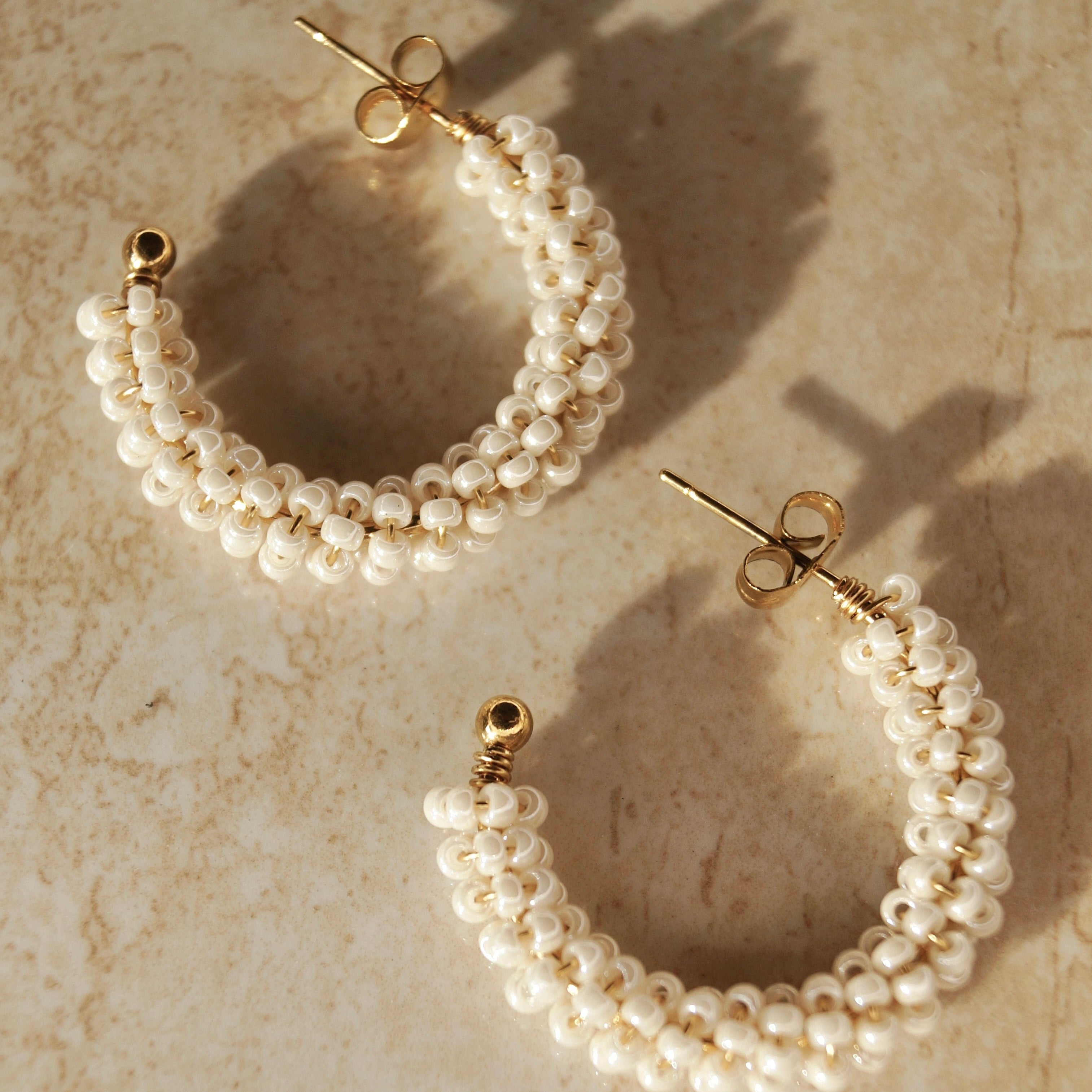 White Perfect Hoops