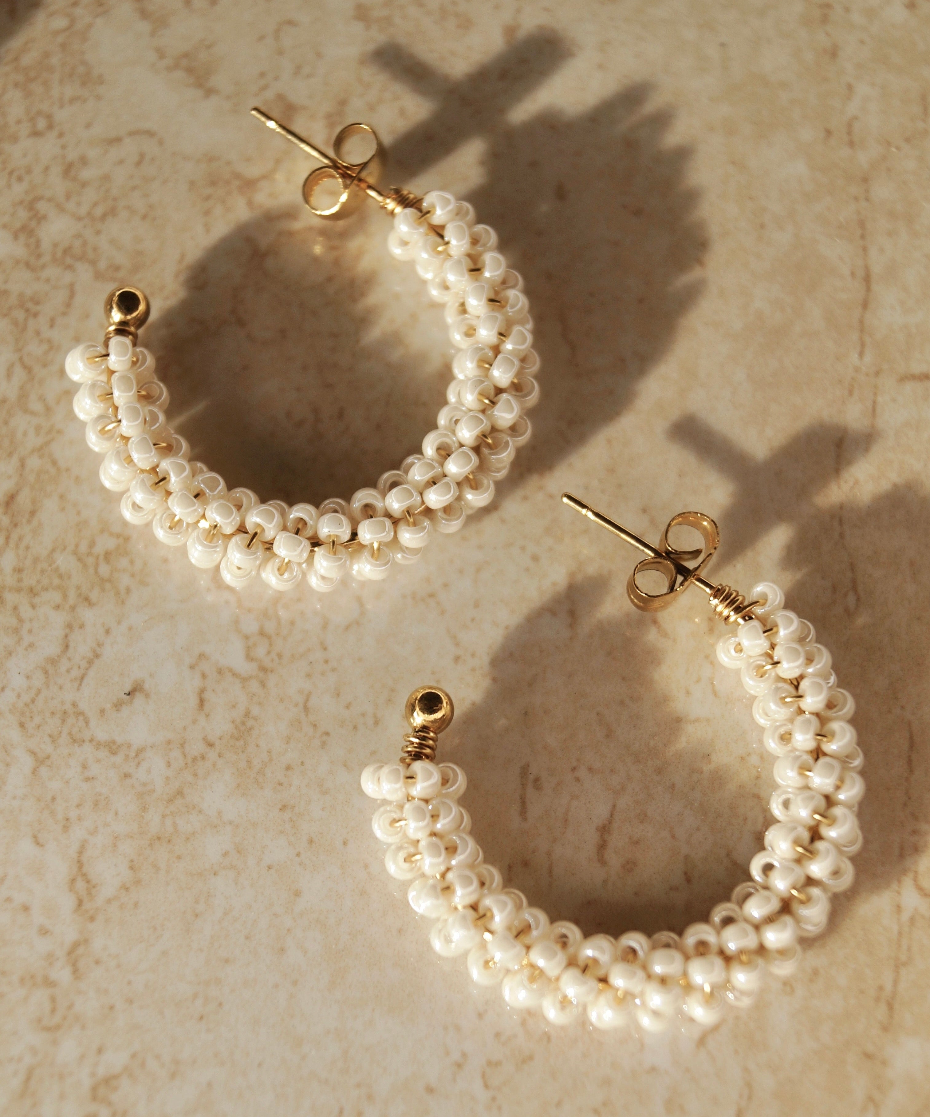 White Perfect Hoops