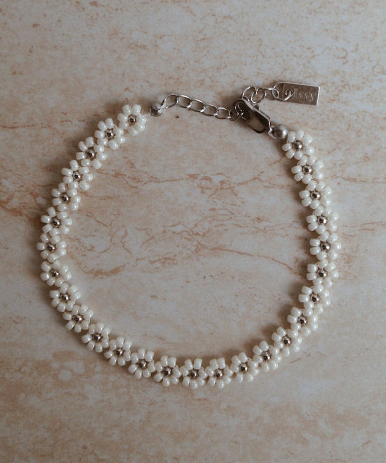 White Flower Bracelet