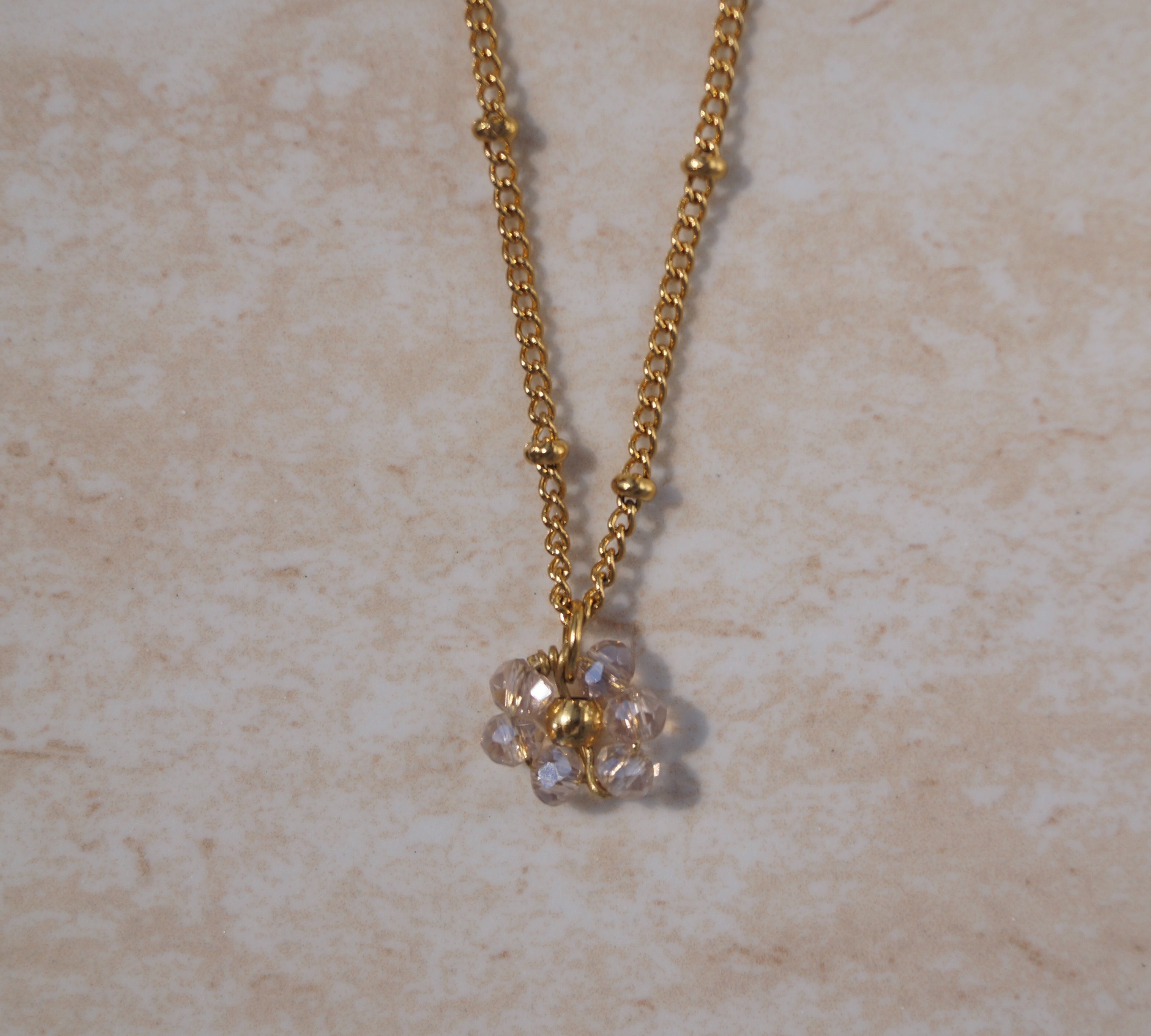 Facet Flower Necklace