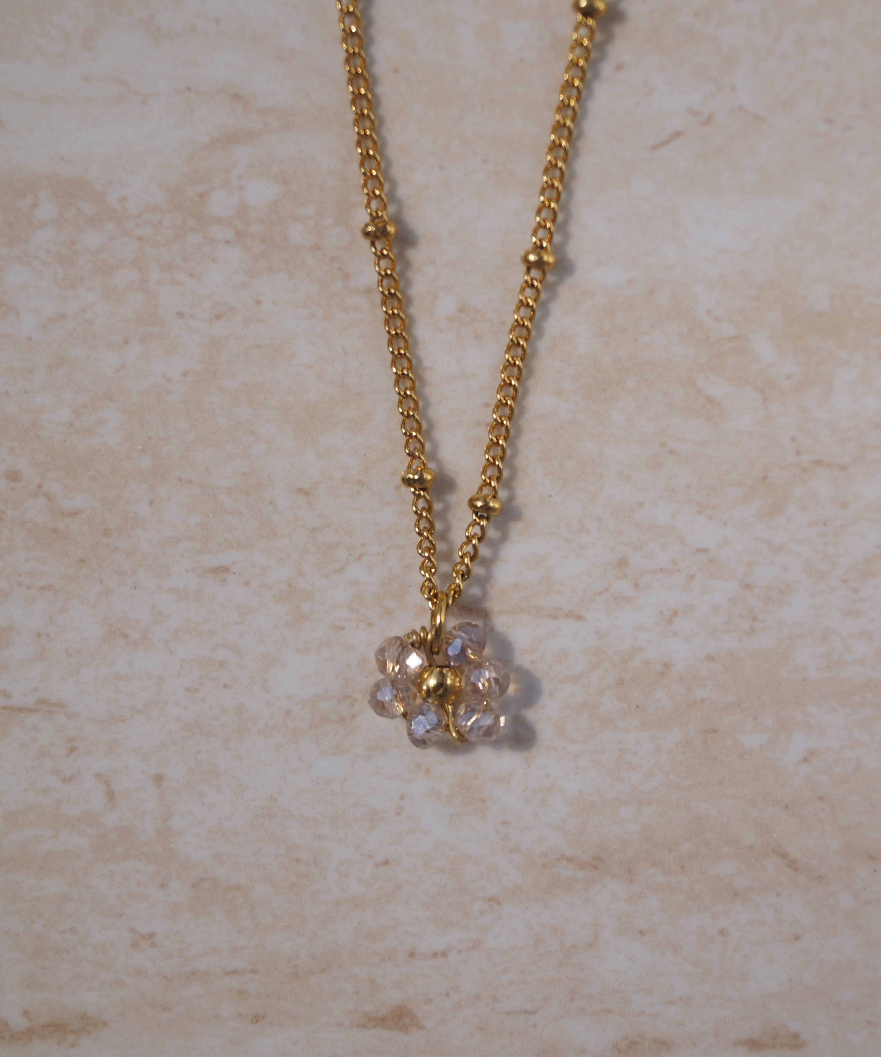 Facet Flower Necklace