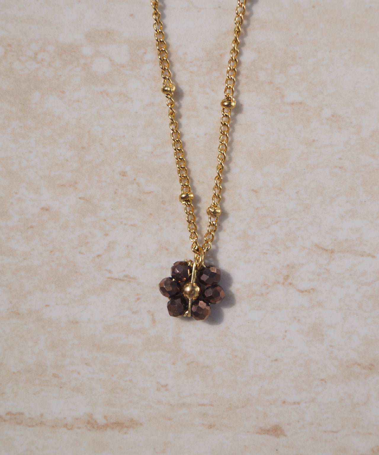 Facet Flower Necklace