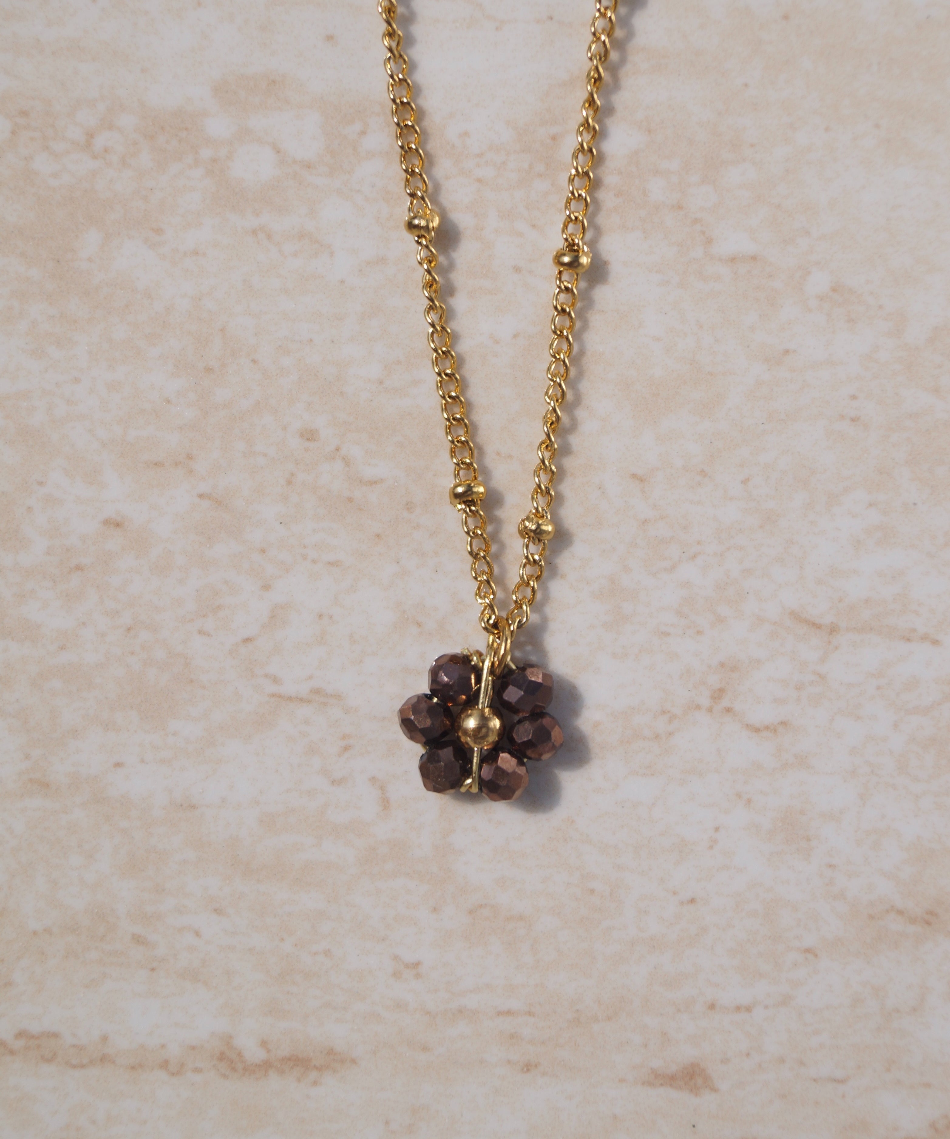 Facet Flower Necklace